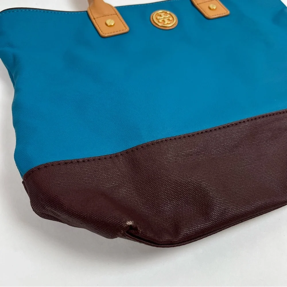 TORY BURCH Jaden Bag Coconut Canvas Leather Tote